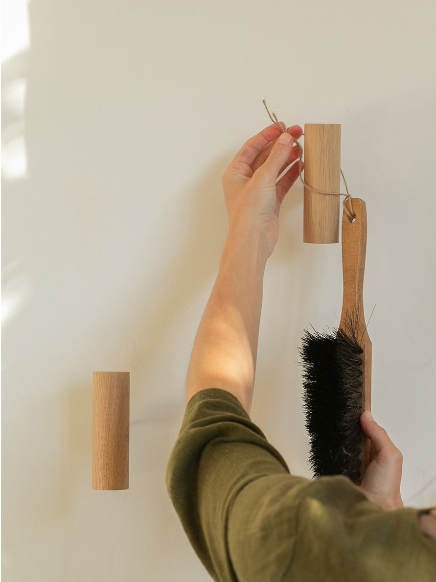 Solid oak hook Deft Studios.