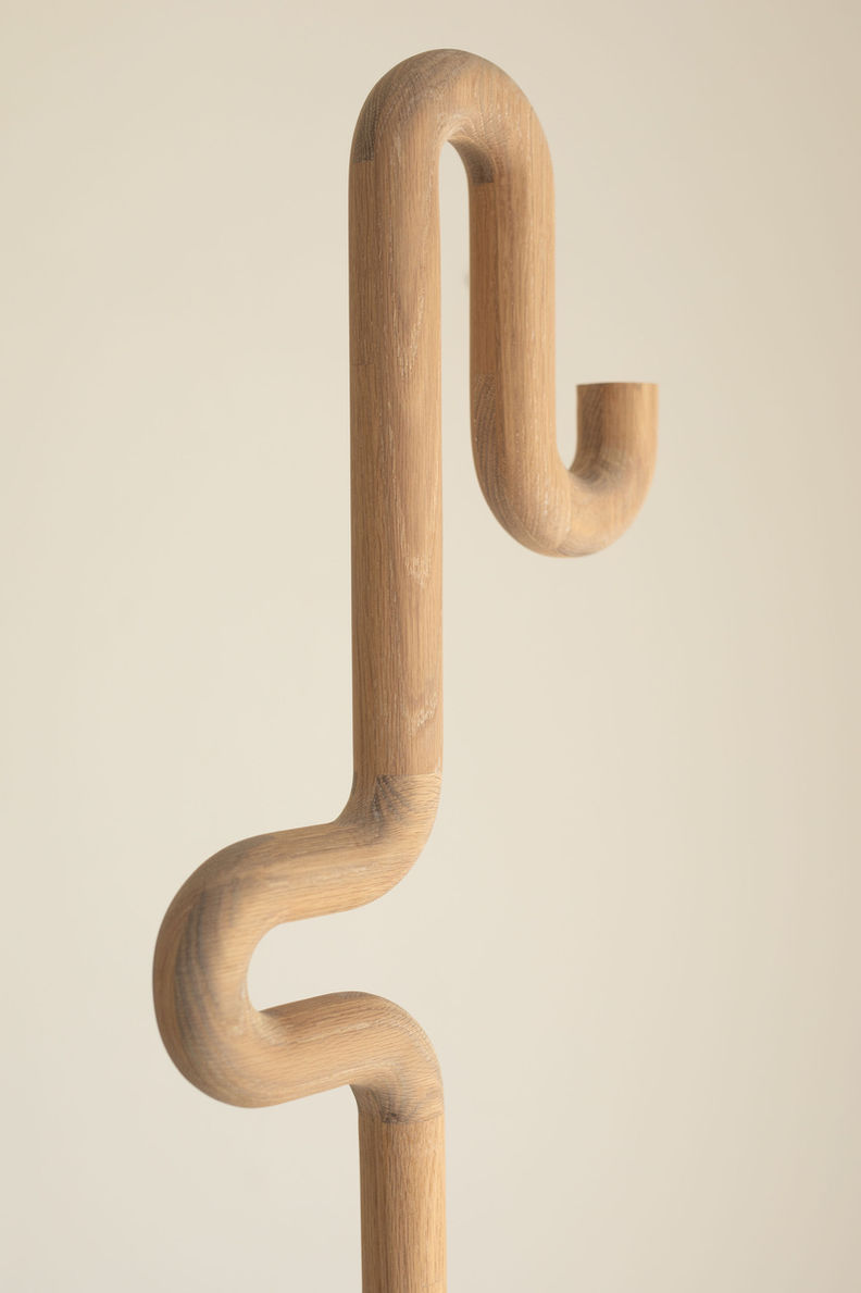 Deft Studios solid oak coat stand.