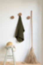 Deft Studios Round Wall Hooks - solid oak.