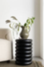 Deft Studios Mamba Side Table - Black Solid Wood.