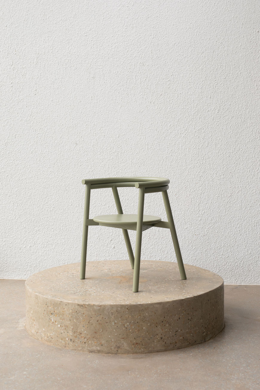 Deft Studios Chair - solid oak - green