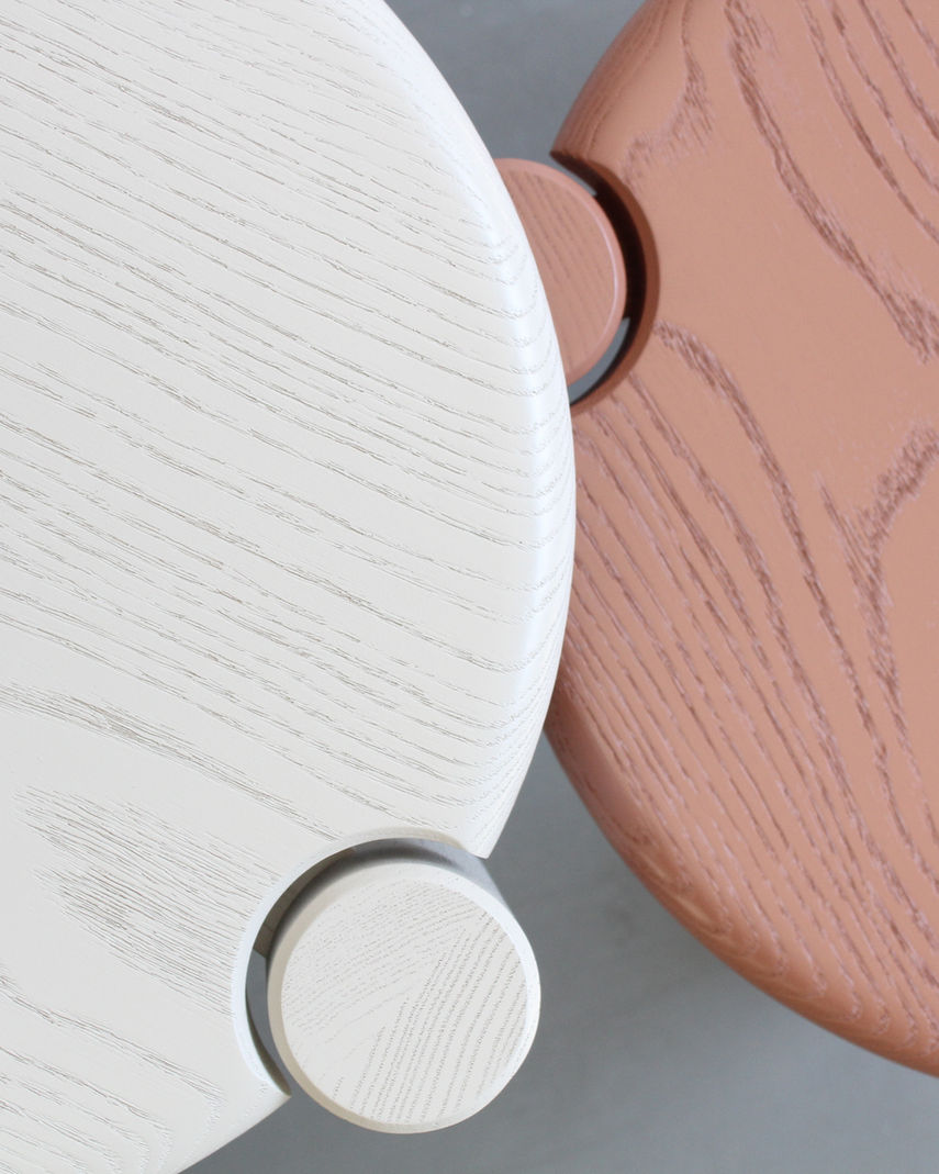 Deft Studios Melkman side table/ stool - pink.