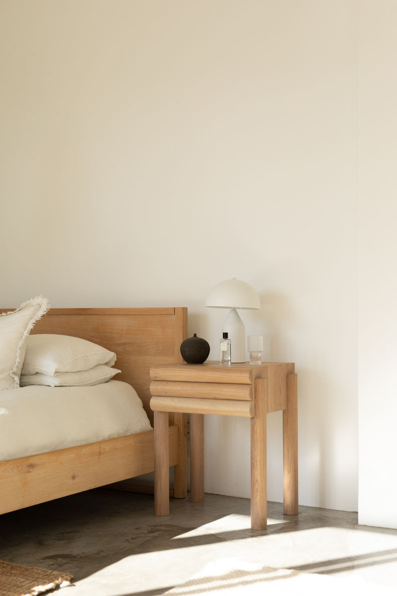 Deft Studios Pronk Bedside Table - solid oak.