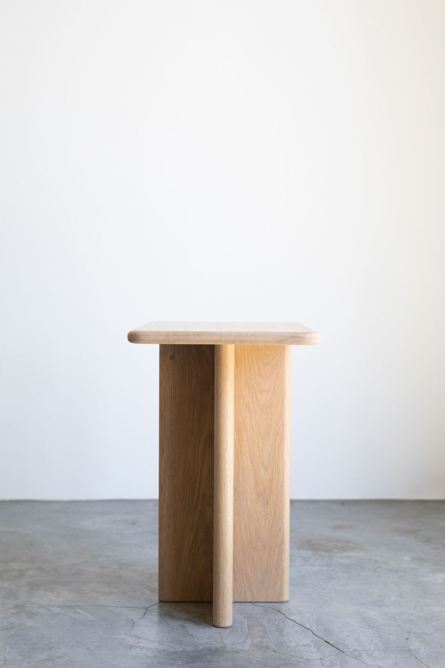 Deft Studios Cantilever Side Table - Solid Oak.