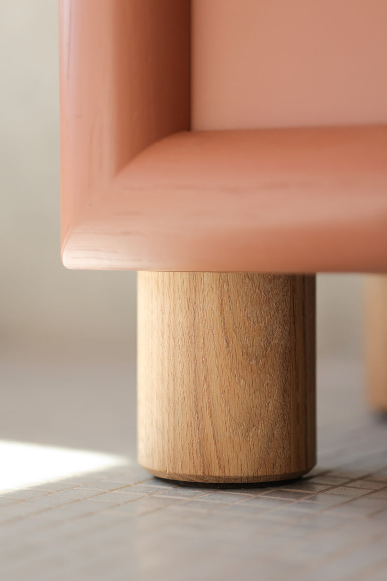 Deft Studios Roly Poly Bedside Table - pink.