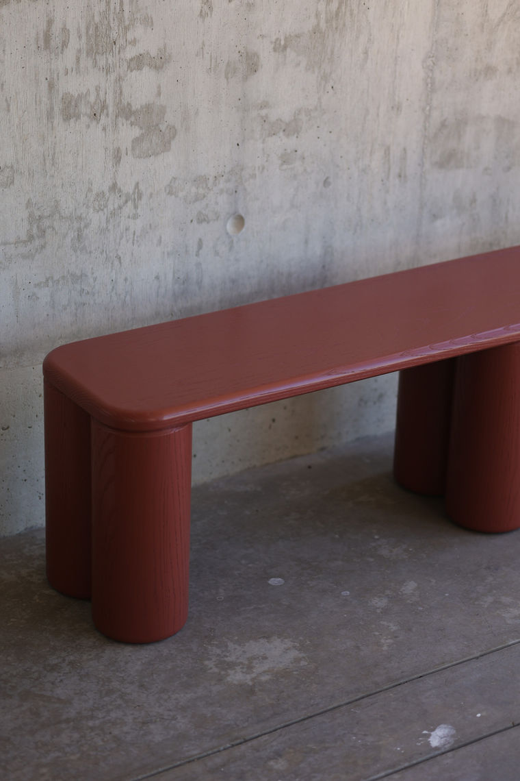 Deft Studios Solid oak Tube Bench.