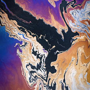 Oil on water abstract