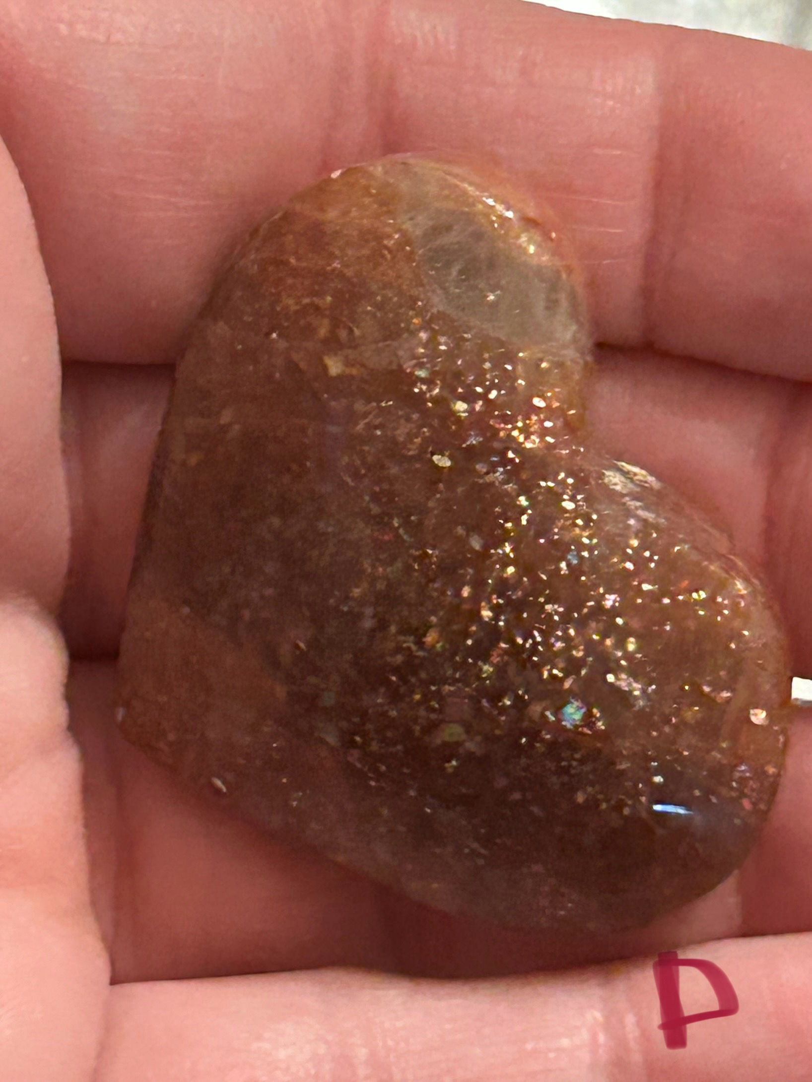 Strawberry Quartz Heart (D)