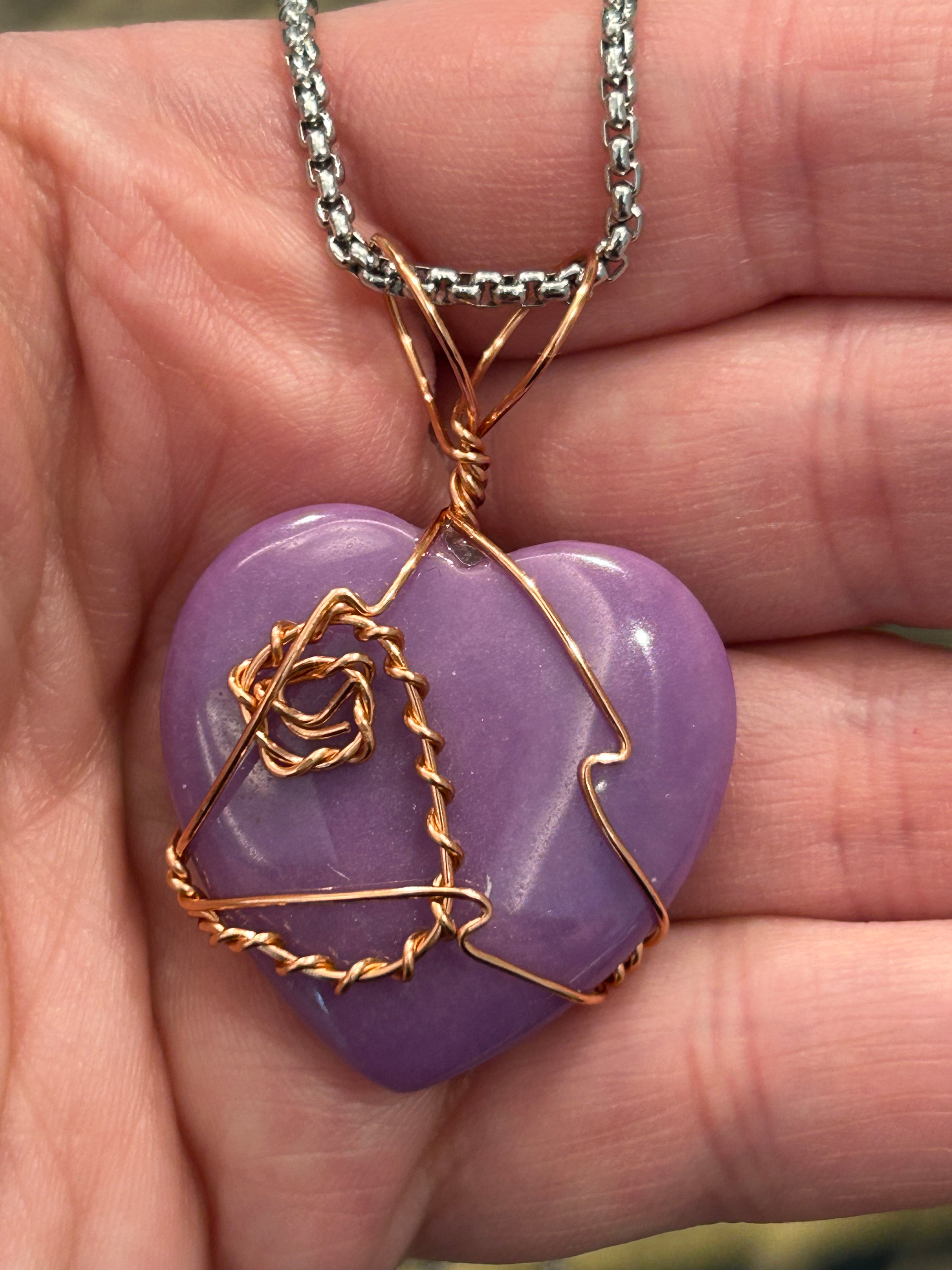 Phosphosiderite Wire Wrapped Necklace