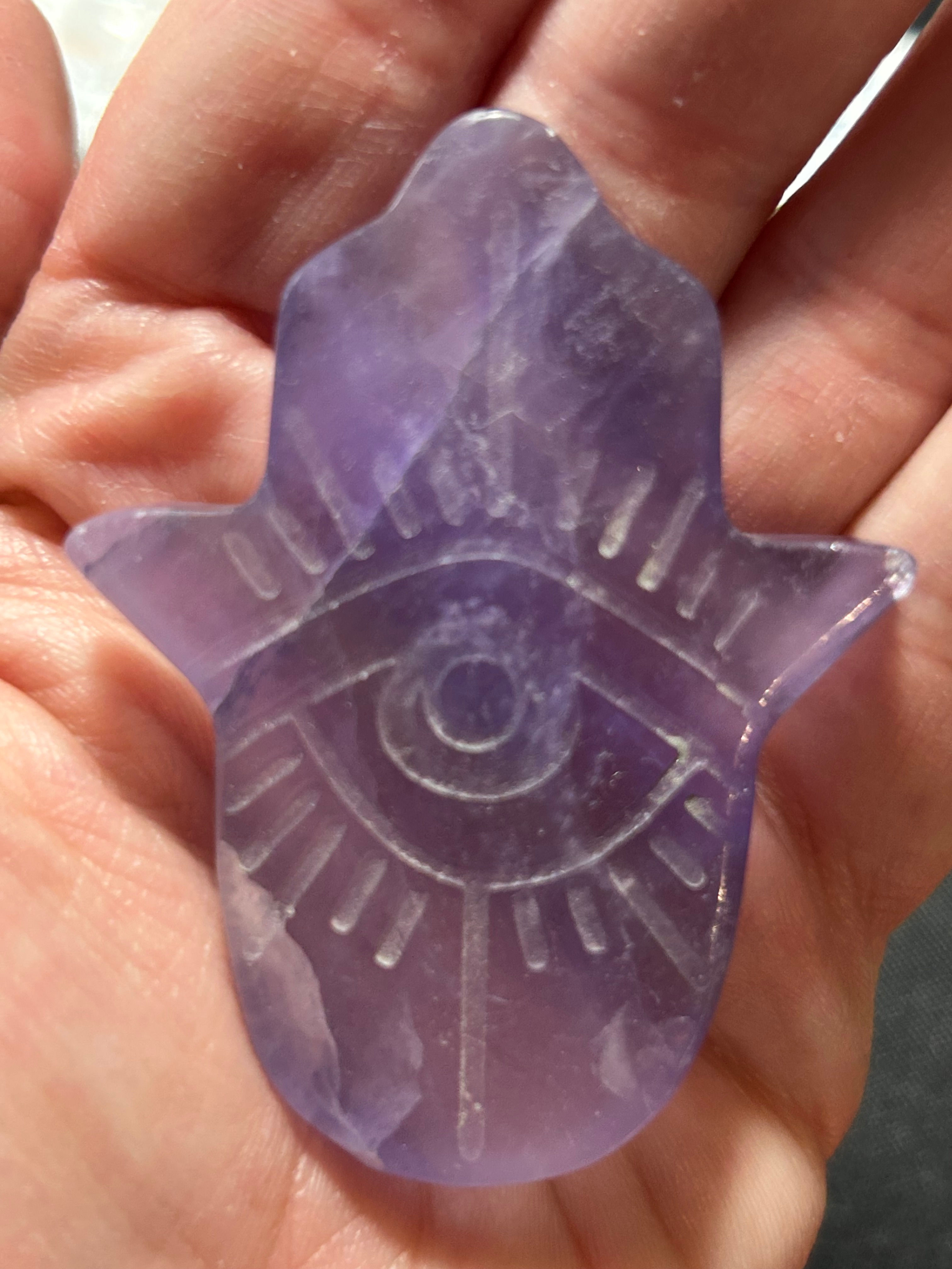 Fluorite Hamsa