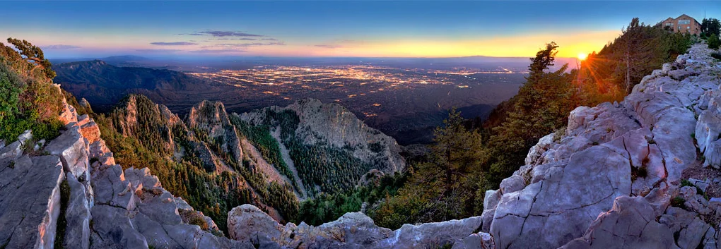 Sandia Crest View of Albuquerque sunset.webp