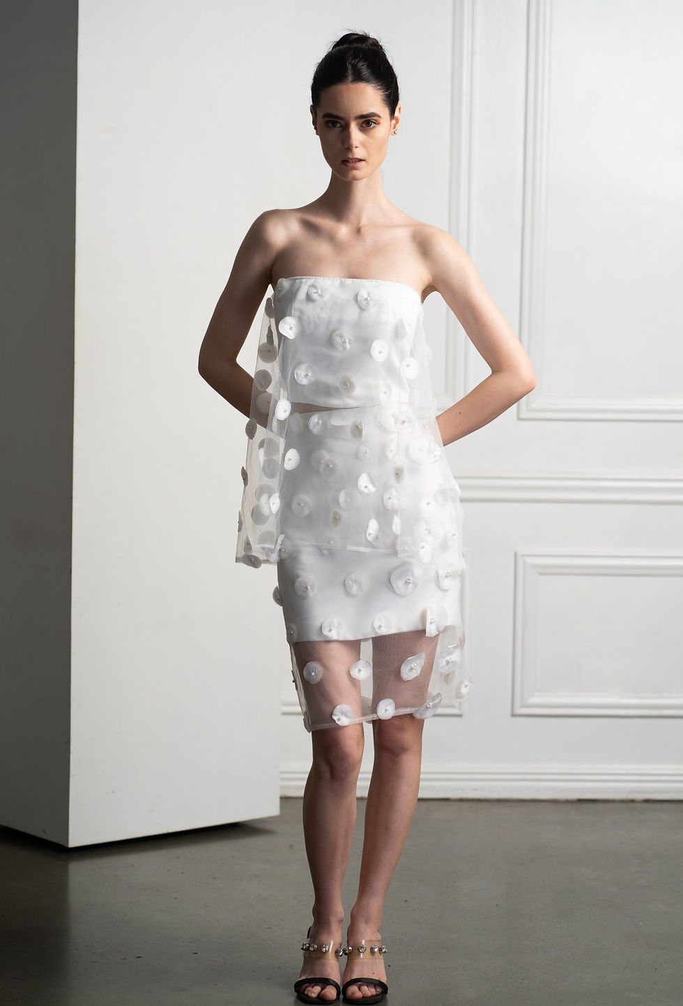 The Jean Lace Skirt in Pearl