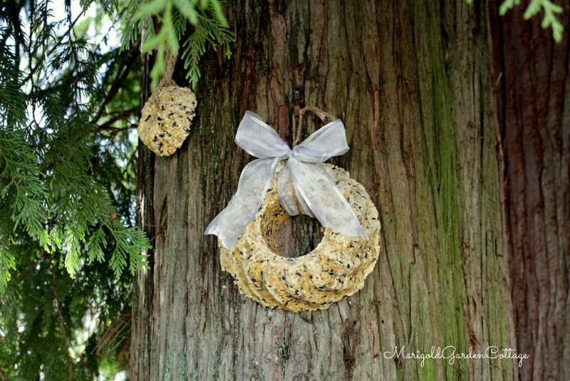 Beautiful and All Natural Birdseed Wreaths.