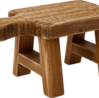 Rectangular Wood Pedestal With Handle