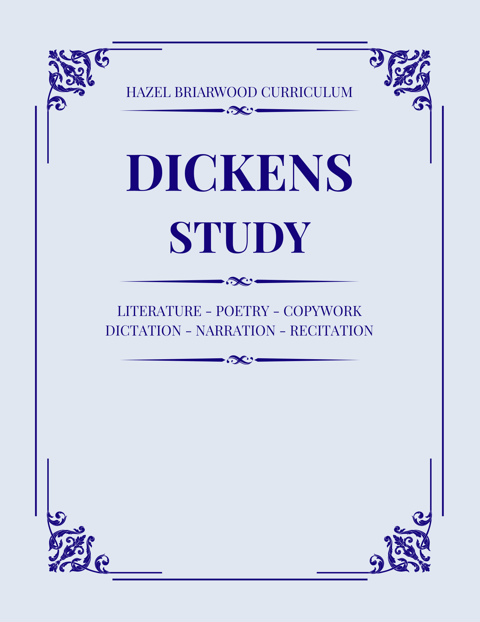 Dickens study homeschool high school literature curriculum