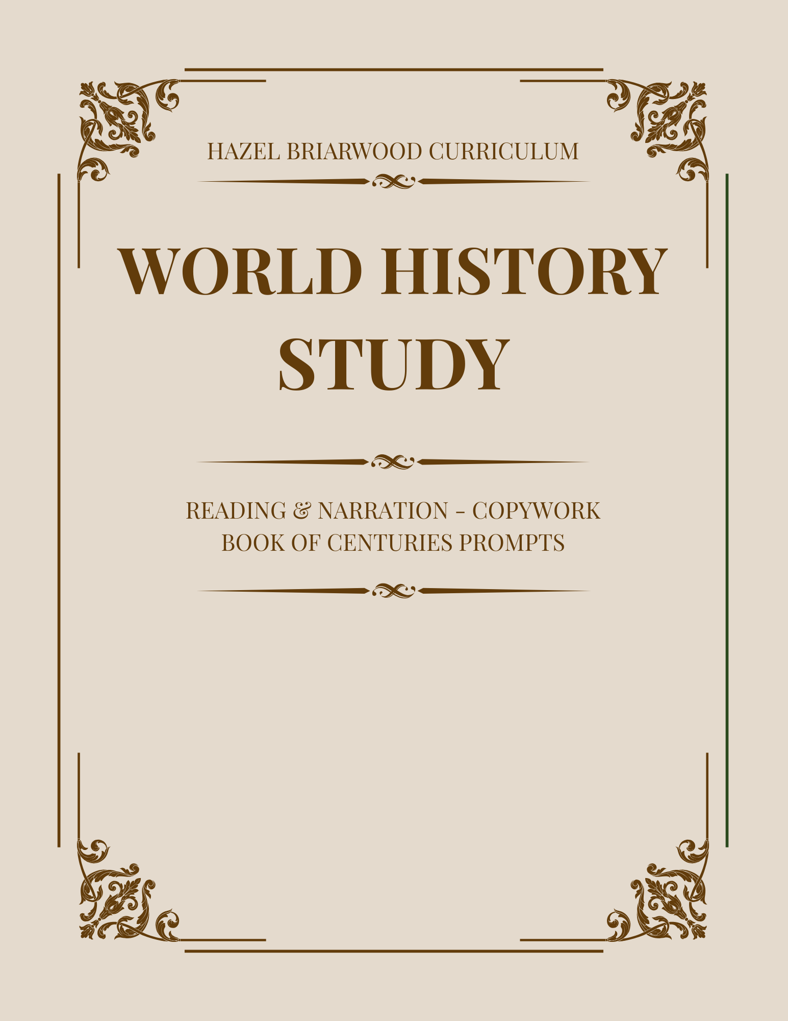 World History study homeschool high school curriculum