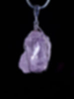 Lilac Kunzite Crystal with Sterling Silver Wire Wrap