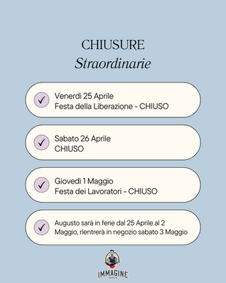Feste e chiusure Aprile