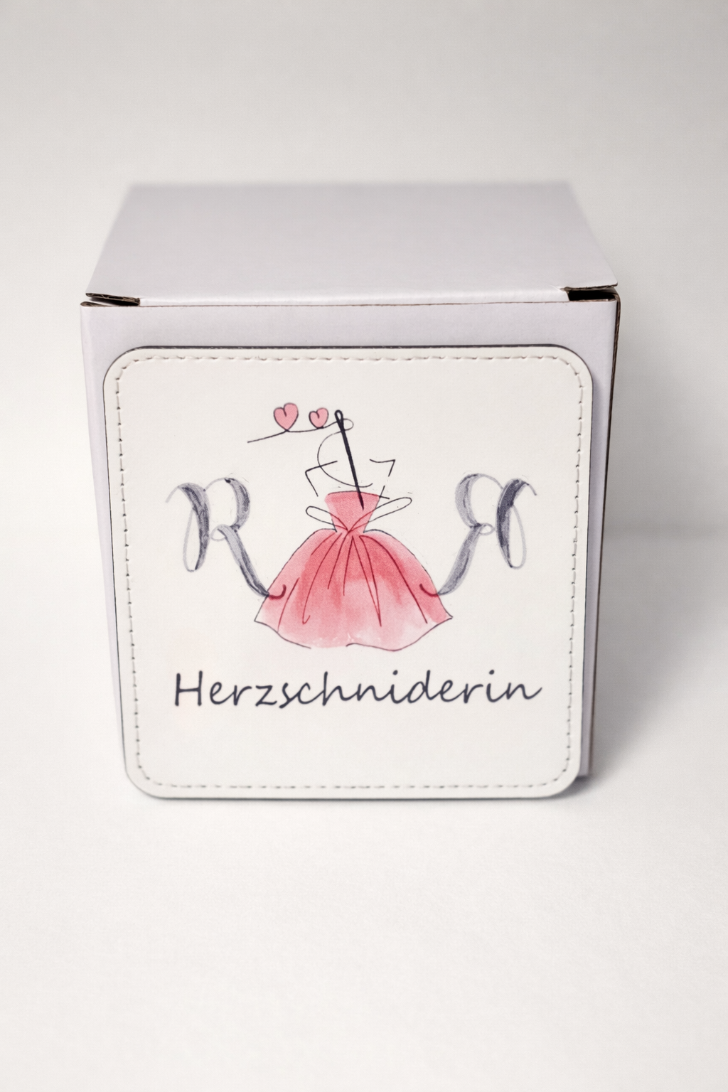 "Herzschniderin" Untersetzer aus Kunstleder