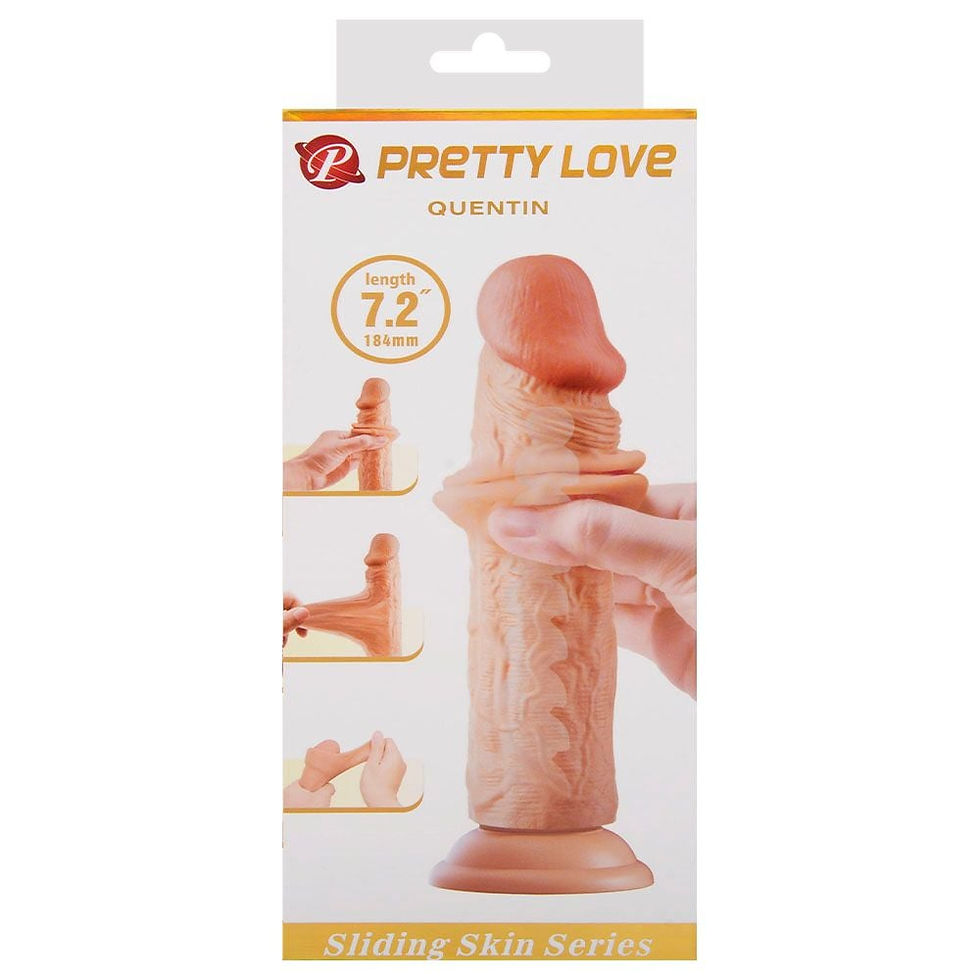 Miniatura: Pênis Realístico 18,4 X 4,2Cm Ventosa Quentin Vipmix