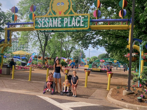 meeting Elmo + friends w/ cerebral palsy!