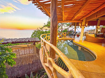 terrace heated pool overlooking sweeping ocean views at casa nosara in sayulita