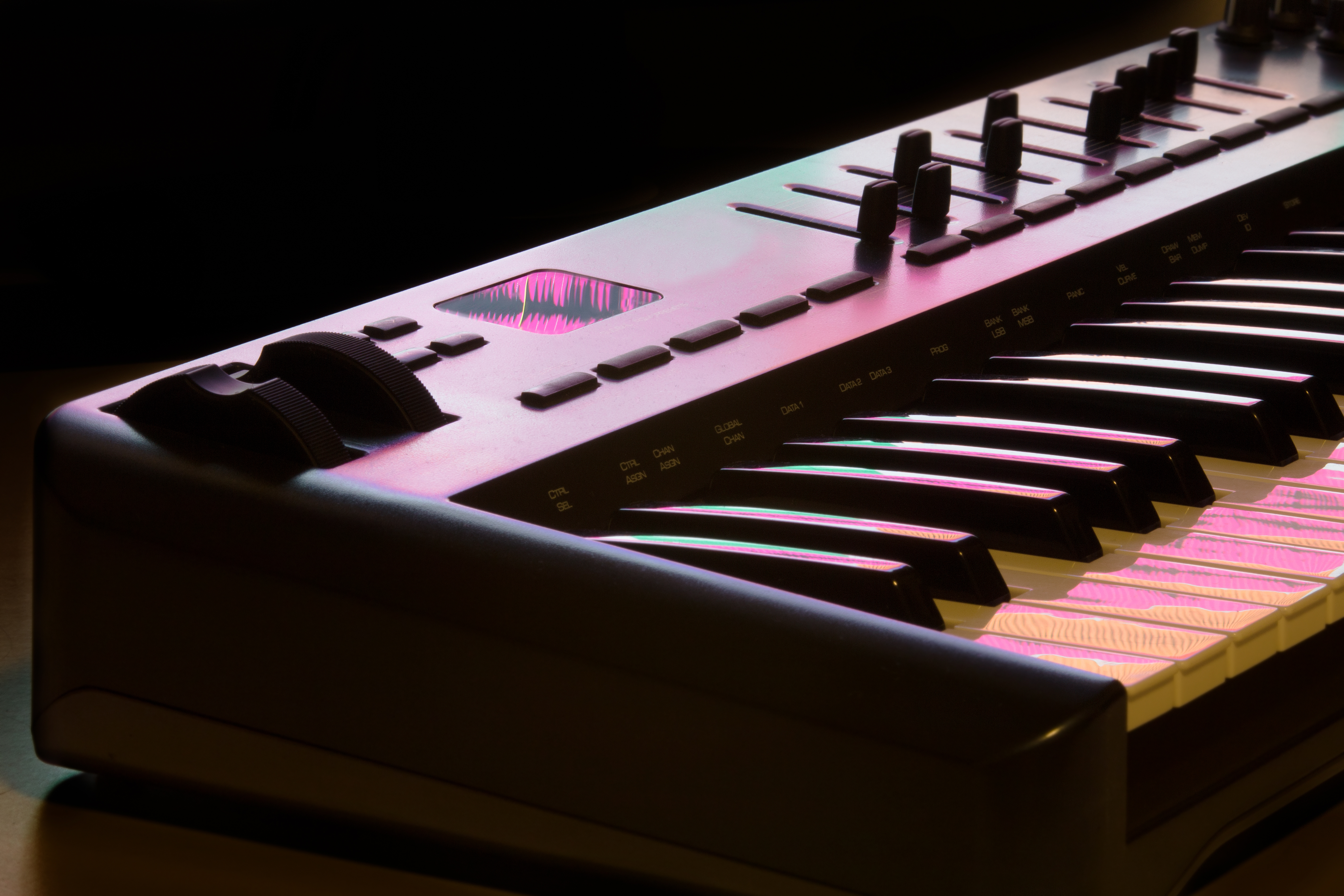 Electronic Keyboard Closeup