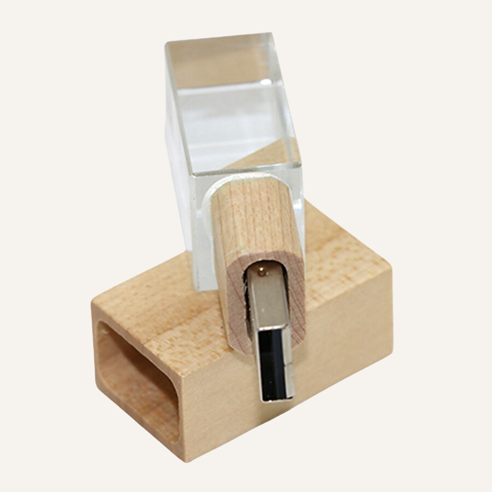 Miniature : Clé USB Cristal-Bois 16 GB