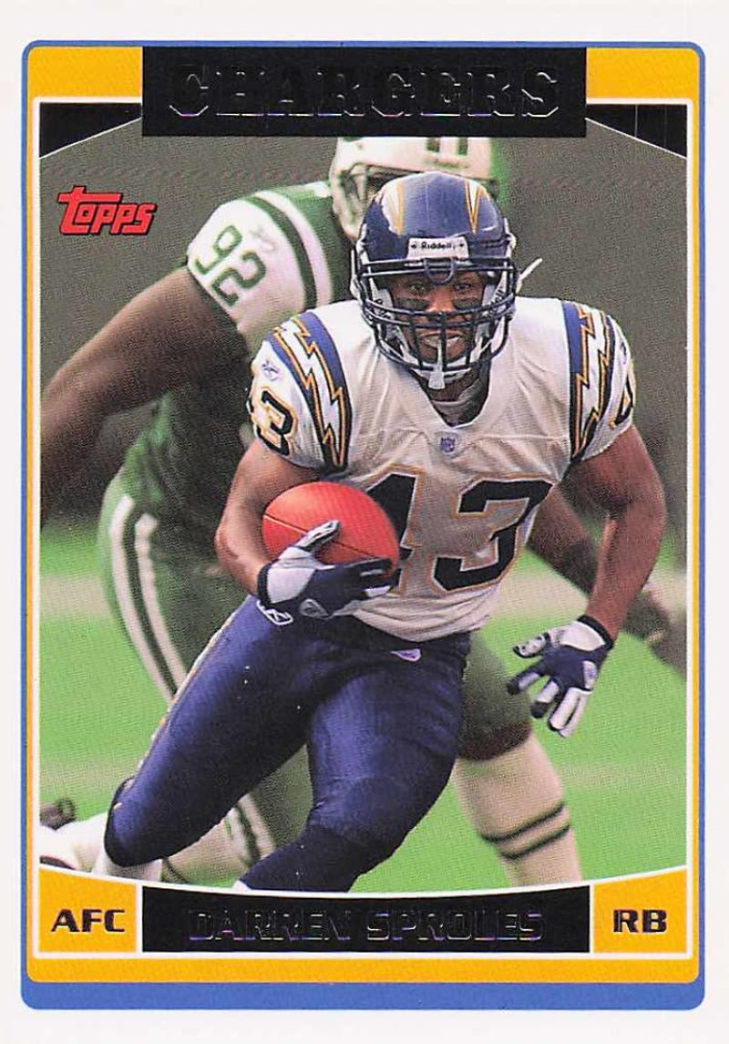 Topps 2006 Darren Sproles #140 2005 Topps Football Card Common Near Mint Footba