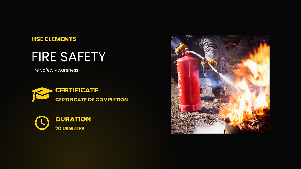 Fire Safety Awareness Training