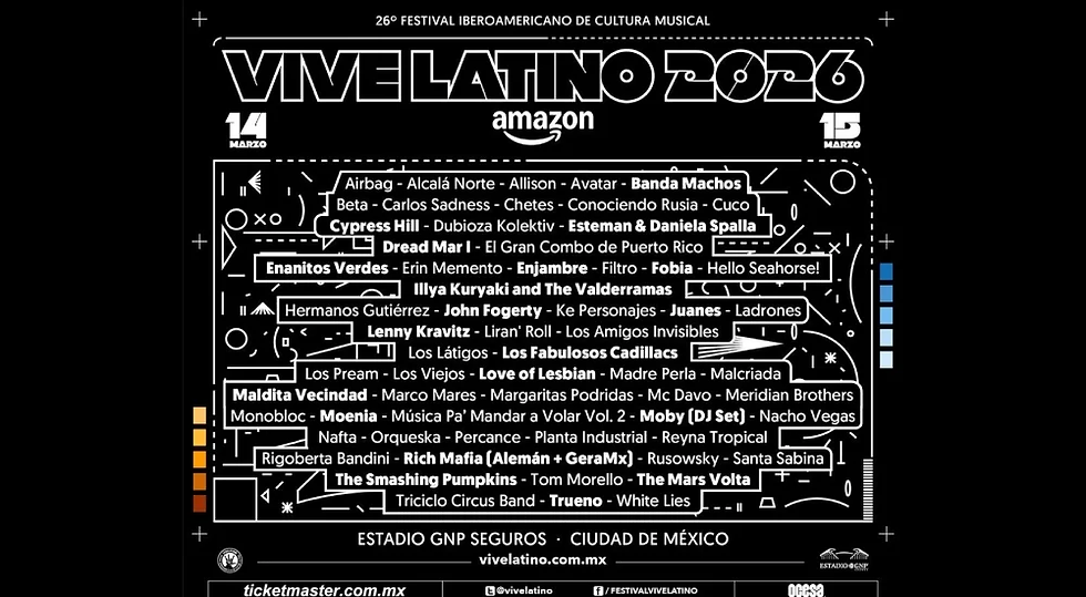 Revelan Cartel de Vive Latino 2026