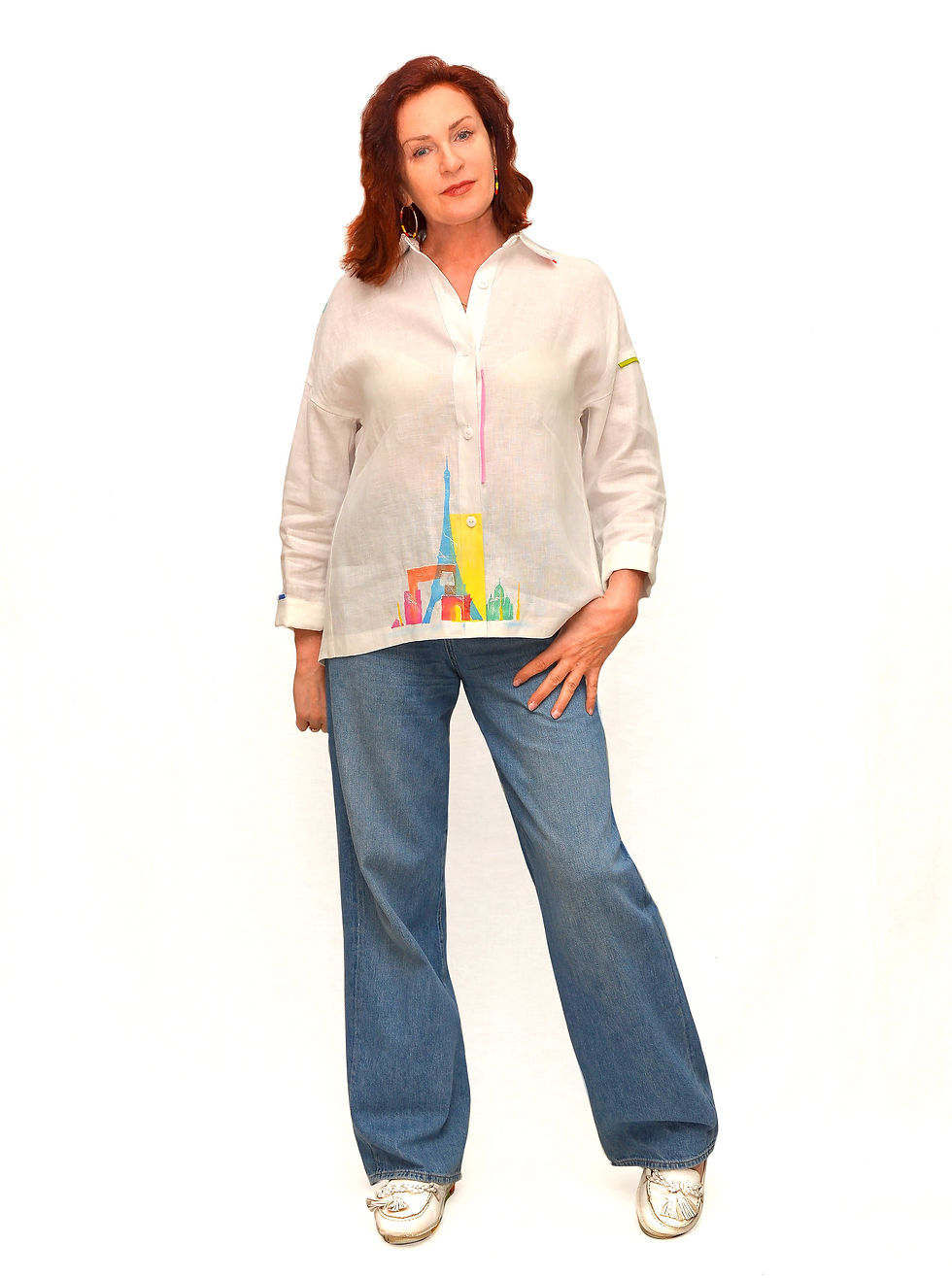 Миниатюра: Блузон "Москва" с ручной росписью