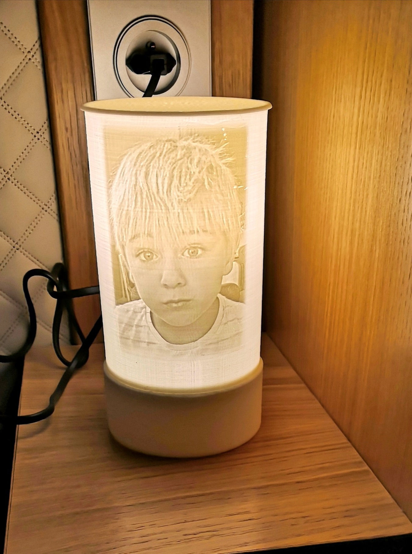 Lampe de chevet personnalisée (litophanie)