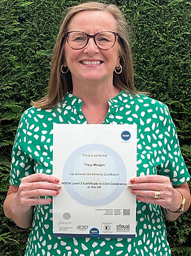 Photo of Tracy receiving her accreditation