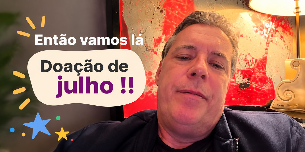 Leopoldo Arias em vídeo anunciando a doação de julho