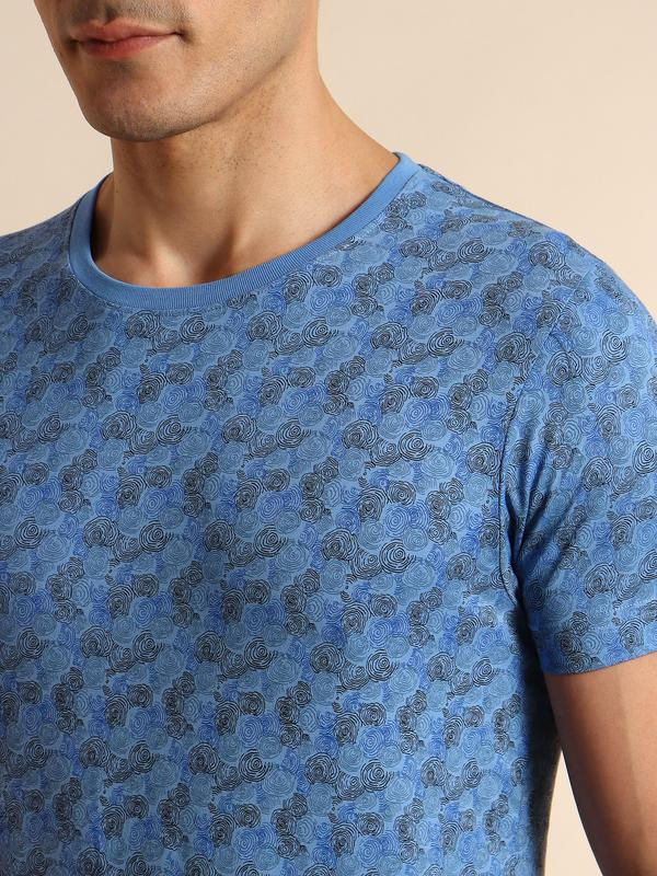 Thumbnail: Blue Crew Neck T-shirt