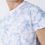 Thumbnail: Floral Blue Crew Neck T-shirt