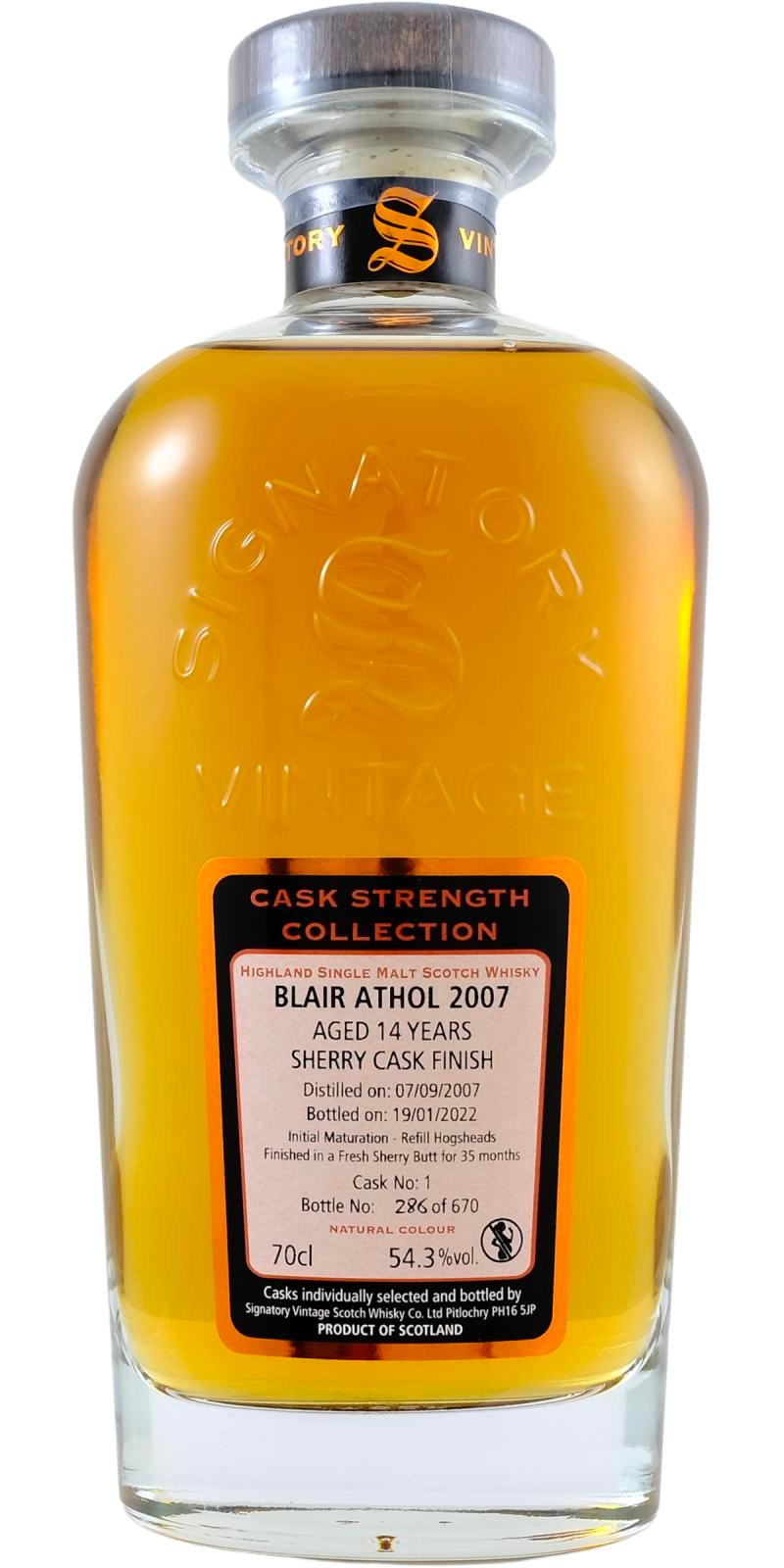 Blair Athol 2007 14 YO 54.3%