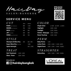 Service Menu Board