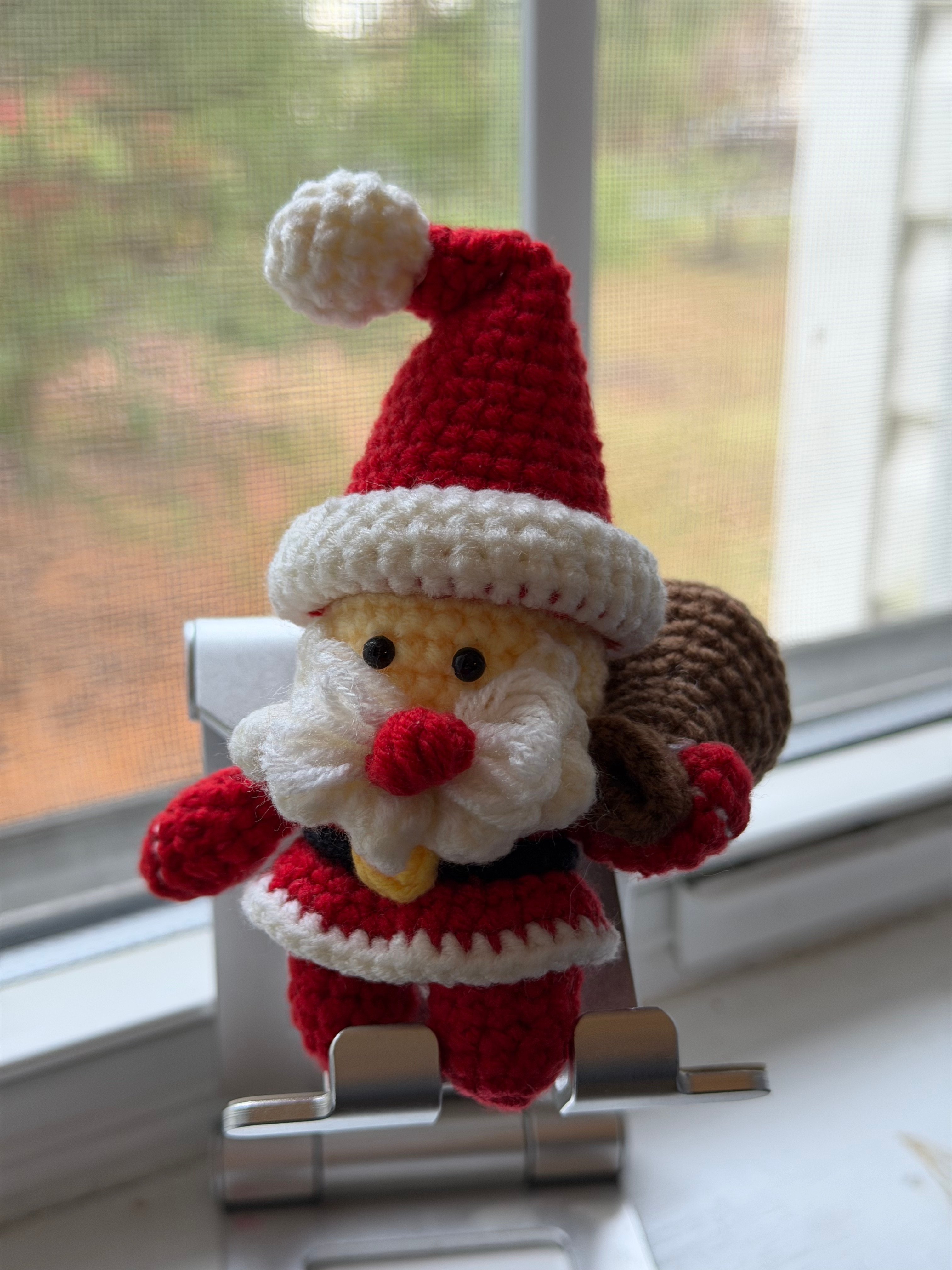 Handmade Crochet Santa Claus Ornament / Figurine with Gift Sack🎅🎄