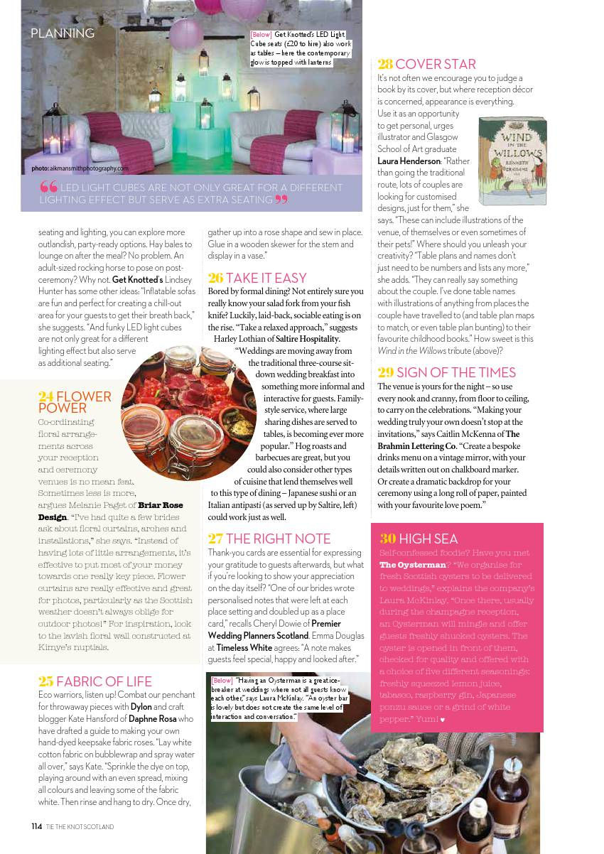 The oysterman featured in Scottish wedding WOWs