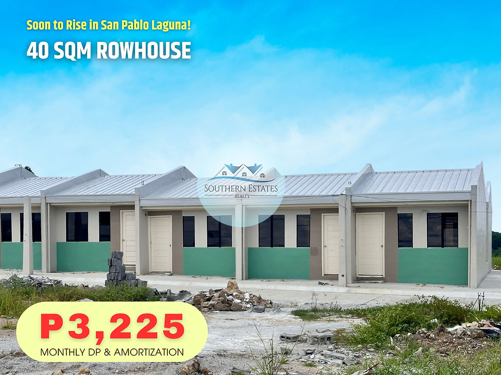 affordable rowhouse - bloomdale residences san pablo laguna - houses in the philippines