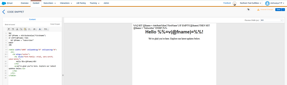 Code snippet UI has above screen