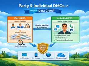 Party & Individual DMOs in Salesforce Data Cloud(Data 360): A Marketer’s Foundation for Unified Customer Profiles