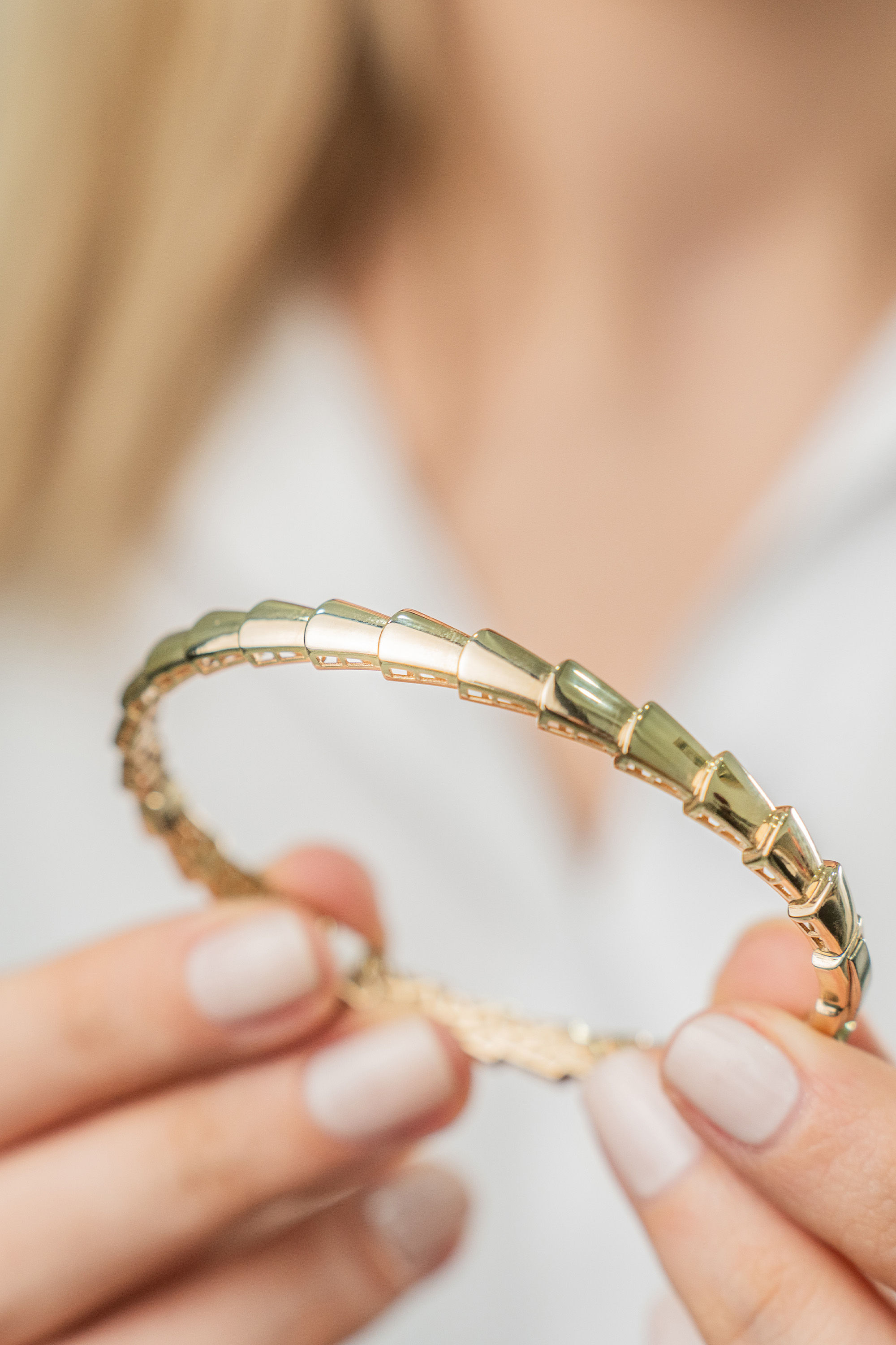 Altın Klasik Zincir Tasarım Bileklik - 14 Ayar, 8,9 Gram