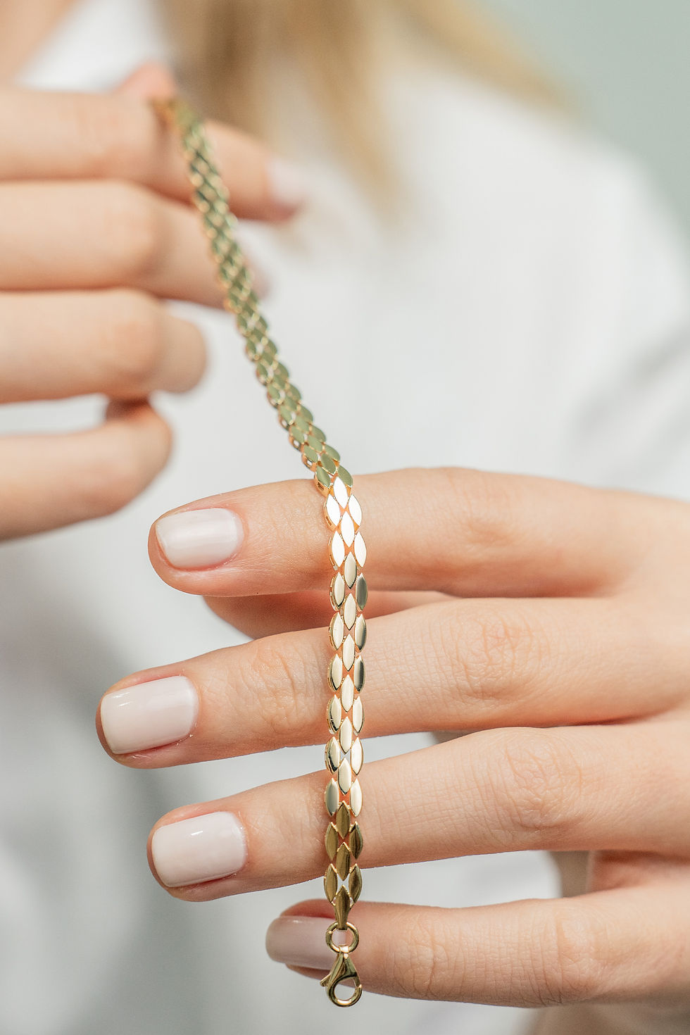 Küçük resim: Zarif Örgü Detaylı 14 Ayar Altın Bileklik - 6,91 Gram