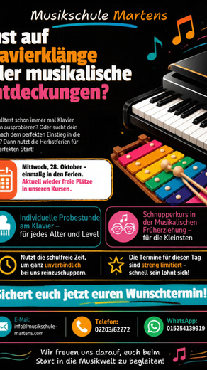 Probestunde in den Herbstferien