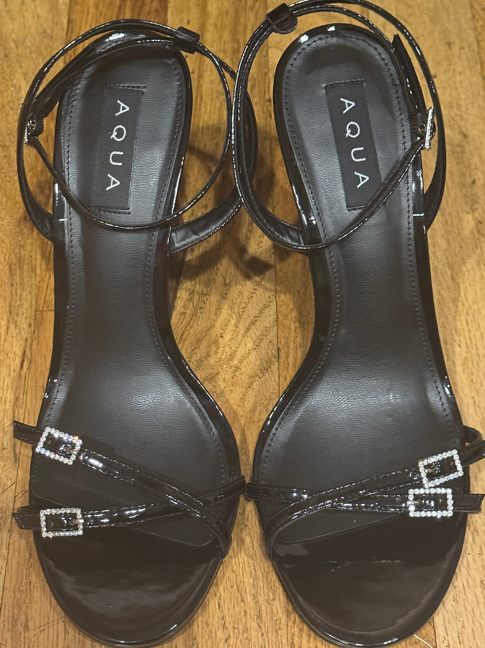 Thumbnail:  NEW - Sz 10 - AQUA - Sandalia Salto Alto Strappy Heel