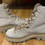 Thumbnail: ALLSAINTS  - Size 38 - Wanda Shearling Boot Womens Sand Suede Lace Up Hiker 