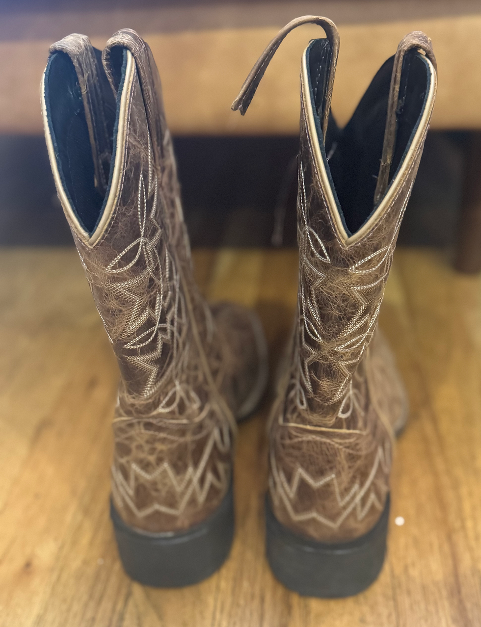 Thumbnail: NEW - Size 12D - Mens Cody James Leather Western Boots (flaw - torn pull tab)